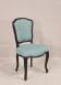 Silla Marina fabricada en madera maciza de cerezo estilo Luis XV lacado negro tapizado Aldeco