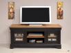 Mueble TV fabricado en madera de Roble macizo estilo Provenzal Acabado bicolor