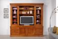 Biblioteca Laura de 2 cuerpos fabricada en madera de Cerezo macizo al estilo Louis Philippe 