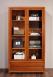 Estantería librería Audrey de 2 puertas y 4 cajones fabricado en madera de Cerezo macizo estilo contemporáneo
