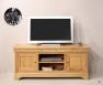 Mueble de TV Julien 16/9 de roble macizo de estilo Louis Philippe 