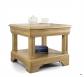 Mesa auxiliar Inês  fabricada en madera de roble de estilo Louis Philippe con 1 cajón