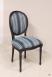Silla fabricada en madera de roble macizo estilo Louis XV acabado cepillado negro