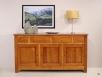 Aparador con 3 puertas y 4 cajones fabricado en madera de Cerezo macizo estilo rústico