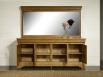 Espejo de cristal biselado 115x225 fabricado en madera de  Roble macizo estilo Louis Philippe