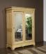 Armario de 2 puertas Jean-Olivier fabricado en madera de roble macizo al estilo de Louis Philippe PUERTAS CORREDERAS