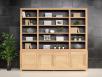 Estantería librería Julio de 2 cuerpos fabricada en madera de Roble de estilo contemporáneo 