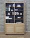 Estante Librería de 2 cuerpos Jules fabricado en madera de roble macizo en estilo contemporáneo 