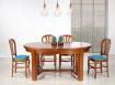 Mesa de comedor ovalada Dora fabricada en madera de cerezo macizo estilo rústico 170*110 