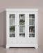 Armario Vitrina Hugo de 3 puertas fabricada en madera de Roble macizo al estilo Louis Philippe 