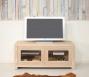 Mueble de TV Loann 2 puertas de cristal de roble macizo de estilo Contemporáneo 