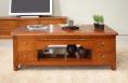 Mesa de centro Louise fabricada en madera de cerezo macizo al estilo Louis Philippe