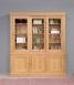 Armario Vitrina Damien de 2 cuerpos y 3 puertas corredizas fabricada en madera de roble macizo estilo Directoire