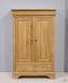 Armario 2 puertas y 2 cajones fabricado en madera de Roble macizo al estilo Louis Philippe