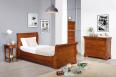 Cama Camille 90x190 de madera maciza de cerezo de estilo Louis Philippe