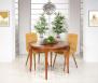 Mesa de comedor redonda Camille fabricada en madera maciza de cerezo en estilo Louis Philippe 
