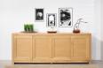 Aparador de 4 puertas Loann fabricado en madera de roble macizo de estilo Contemporáneo