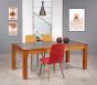 Mesa de comedor Aurore fabricada en madera maciza de cerezo cubierta de cerámico en estilo Contemporáneo 