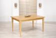 Mesa de comedor Jerome de roble de estilo Louis Philippe 140x100 1 extensión