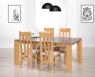 Mesa de comedor rectangular lsaac fabricada en madera de roble y cerámica de estilo Contemporáneo 