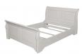 Cama Bateau Jean 140x190, de roble macizo de estilo Louis Philippe 