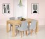 Solid Oak Contemporary style Rectangular extending Dining Table