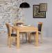 Mesa de comedor 90x90 fabricada en roble macizo de estilo Contemporáneo