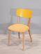 Silla contemporánea Amélie en fresno Asiento tapizado en tela