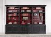 Biblioteca Alix de 2 piezas y 6 puertas en roble macizo de estilo Directoire CON ESCALA