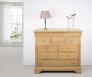 Cómoda de 9 cajones fabricada en madera de roble macizo de estilo Louis Philippe 