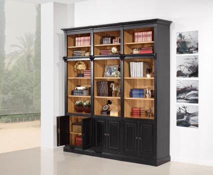Librería Naël de 6 puertas en Roble macizo de estilo Directoire 
