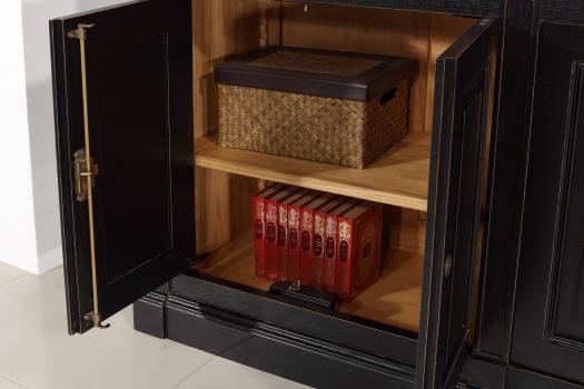 Librería Naël de 6 puertas en Roble macizo de estilo Directoire 