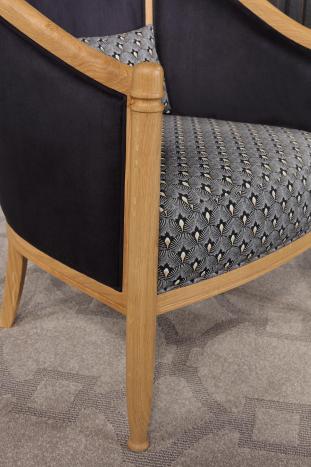 Sillón Paul de roble macizo estilo Louis Philippe Cabriolet AMC Luxury02