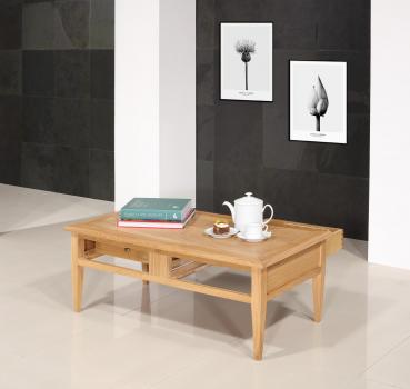 Mesa de centro Pedro de Roble estilo Directoire con acabado de Roble Cepillado blanco