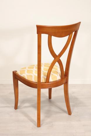 Silla lila de madera maciza de cerezo de estilo Louis Philippe 