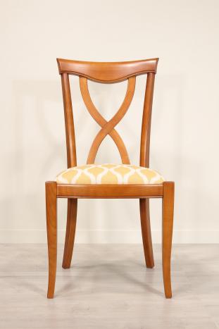 Silla lila de madera maciza de cerezo de estilo Louis Philippe 
