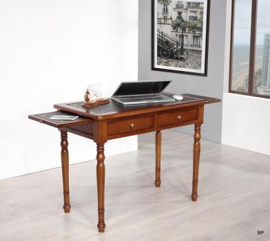 Escritorio con 2 cajones de madera de cerezo en estilo Louis Philippe
