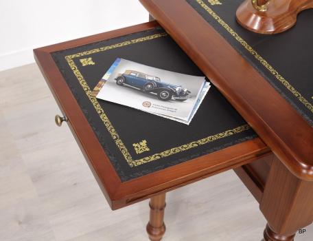 Escritorio con 2 cajones de madera de cerezo en estilo Louis Philippe