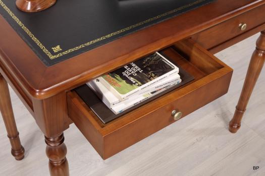 Escritorio con 2 cajones de madera de cerezo en estilo Louis Philippe