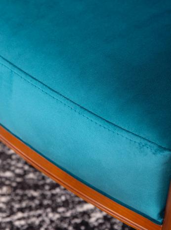 Sillón Caroline Cabriolet de madera maciza de cerezo de estilo Louis Philippe