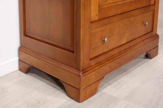 Mueble de almacenaje Fromager de madera maciza de cerezo de estilo Louis Philippe Camille