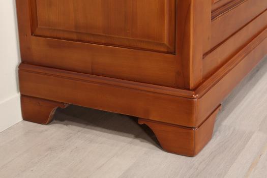 Aparador de 2 puertas y 3 cajones en madera maciza de cerezo de estilo Louis Philippe Anna