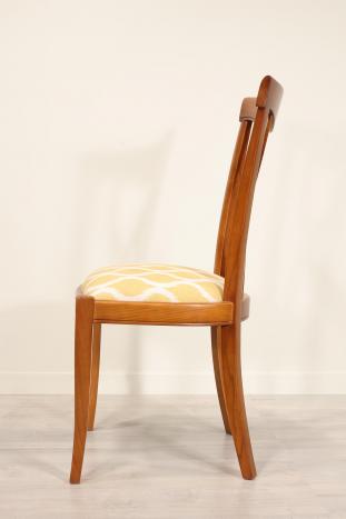 Silla lila de madera maciza de cerezo de estilo Louis Philippe 