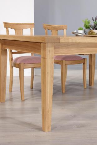 Mesa de granja rectangular de roble macizo Francois