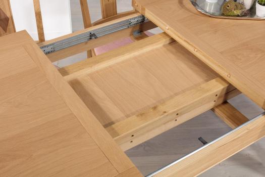 Mesa de granja rectangular de roble macizo Francois