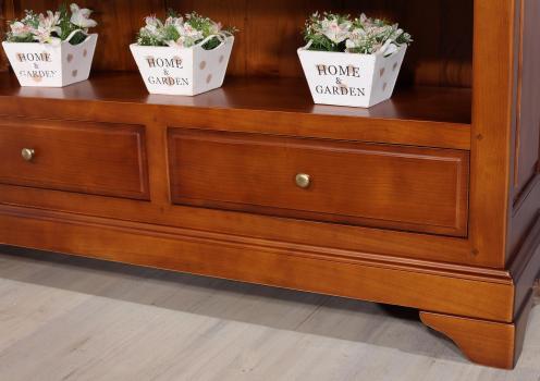 Biblioteca Béatrice – Madera de Cerezo Maciza, Estilo Luis Felipe