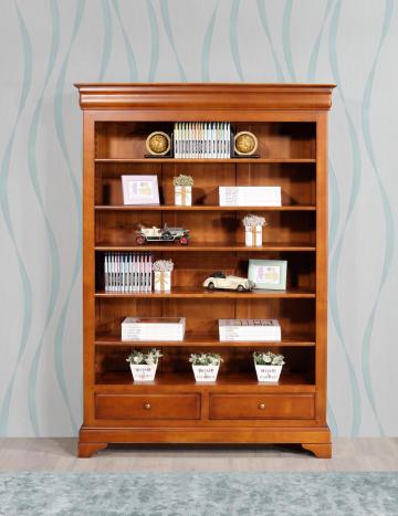 Biblioteca Béatrice – Madera de Cerezo Maciza, Estilo Luis Felipe