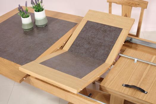 Solid Oak Contemporary style ceramic Dining Table 