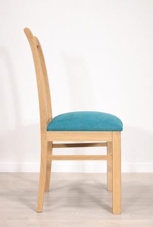 Silla de roble macizo Contemporánea Asiento Apollo Turquesa Clément