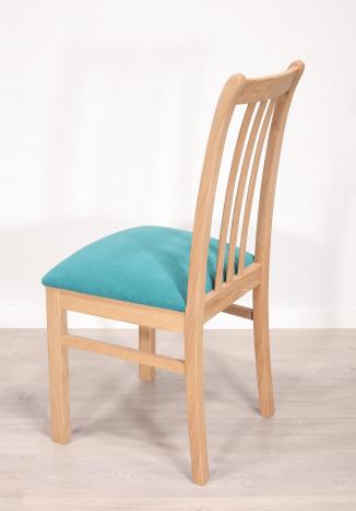 Silla de roble macizo Contemporánea Asiento Apollo Turquesa Clément